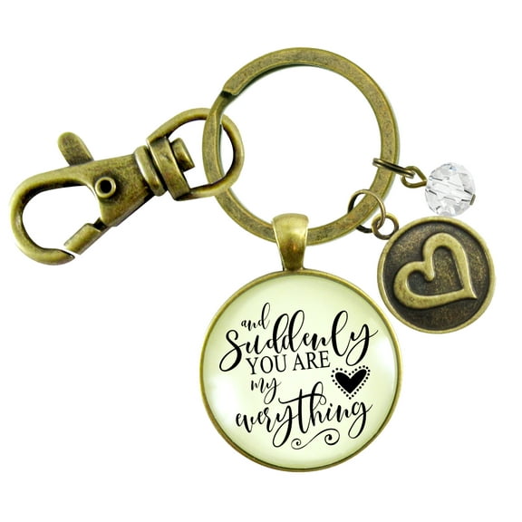 Girlfriend Wife Special Woman Gutsy Goodness Bronze Keychain From Man Sentimental Gift