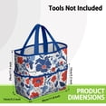 thumbnail image 3 of Garden Tool Bag,Pioneer Flower Floral Print Pattern Garden Tool Organizer,Garden Gifts,Waterproof Multi-Pocket Garden Tool Storage 11.8x5.5x11.4 Inch(Tools NOT Included), 3 of 6