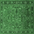 thumbnail image 1 of Ahgly Company Indoor Square Oriental Emerald Green Traditional Area Rugs, 5' Square, 1 of 4