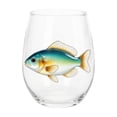 thumbnail image 2 of Artisanal Tropical Color Fish Glassware, 3D Tropical Color Fish Stemless Wine Glasses, Handcrafted Marine Animal Bar Glass, 2 of 8