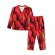 thumbnail image 1 of Balery Strawberry Red Conjunto de Pijama con Estampado para Mujer, Conjunto de Dos Piezas con Manga Larga, Ropa de Dormir Suave con Bolsillos, Pijamas Cómodos-Large, 1 of 7