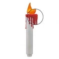 thumbnail image 2 of White Hanging Candles w/ Orange Flickering LED Bulb - 4 Count - 7 inches, 2 of 4