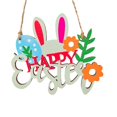 thumbnail image 1 of Home Decoration Diy Handmade Easter Party Tag Rabbit Wooden Sign Pendant Hanging TYPE E, 1 of 1