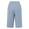 thumbnail image 5 of EDFBUYKRS Female Women Pants Casual Womens Pants Elastic Waist Capri Women's Summer Solid Color Side Lace Hollow Lace Drawstring Pocket Casual Cropped Pants Xs, 5 of 5