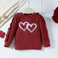 thumbnail image 5 of Gubotare Baby Girl Clothes Winter Girls Sweatshirt and Pants Set for Toddler and Big Kids 18 24 Months (Wine,18-24 Months), 5 of 7