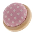 thumbnail image 6 of Hemisphere Shape Cotton Fabric Sewing Storage Holder Pin Cushion Pink, 6 of 6
