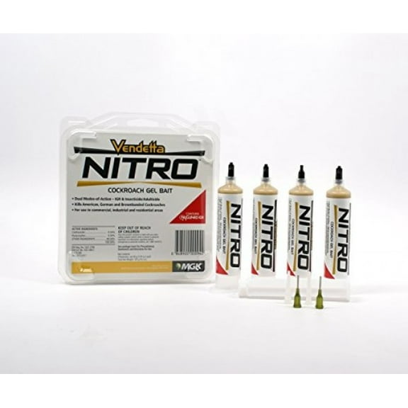 MGK Nitro Indoor Cockroach Bait & Killer Gel, 4 Count