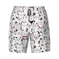 thumbnail image 4 of Lsque Mens Swim Trunks Cute Cat Pattern - Bathing Suit Compression Liner - Beach Swim Shorts Swimwear - (S-3XL) - Stretch Quick Dry -X-Large, 4 of 9