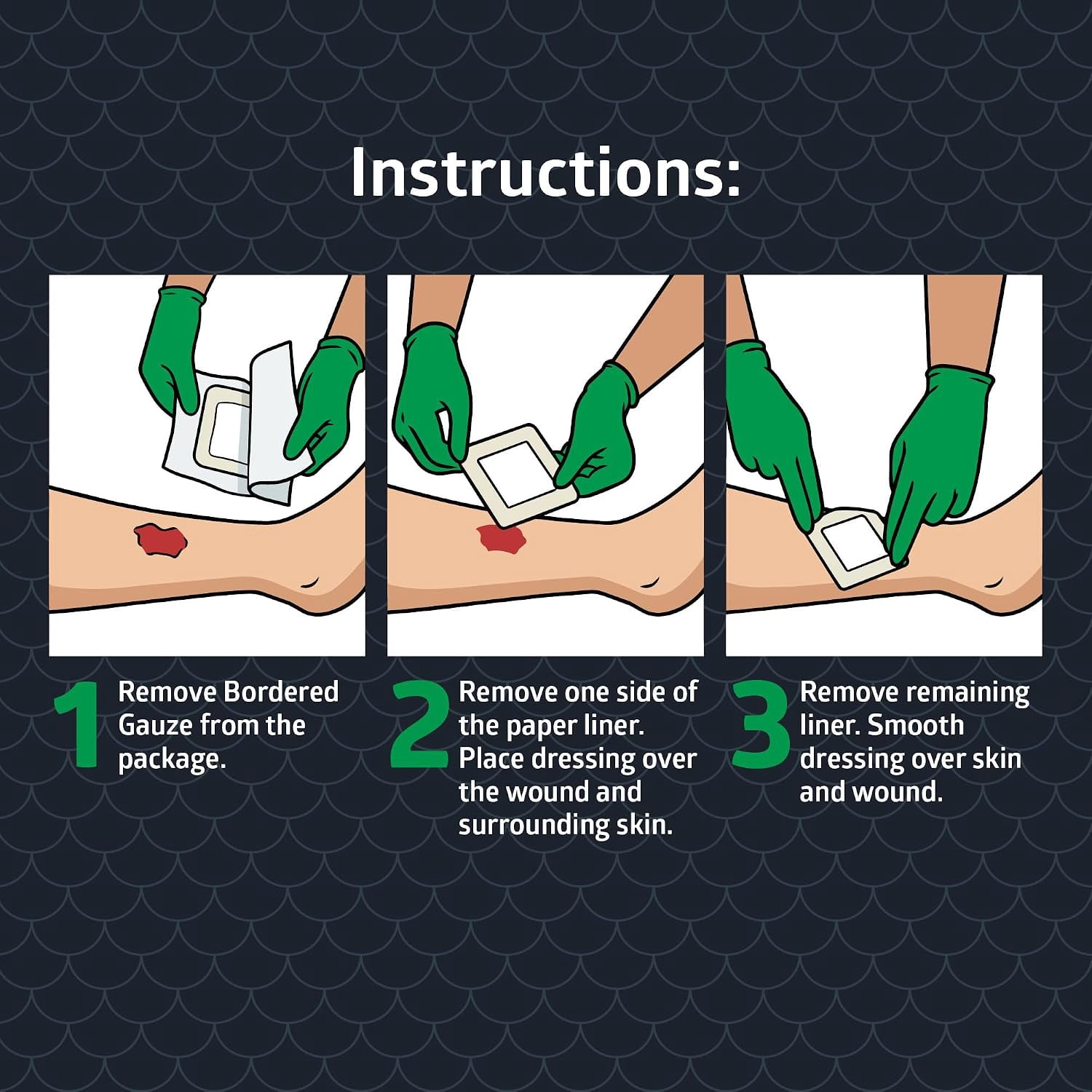 (4 pack) Medline Maxorb II Antibacterial Silver Alginate Wound Dressing, 2 in x 2 in, 3 Count