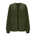 thumbnail image 4 of RYRJJ Womens Oversized Cardigan Sweaters Fall Long Lantern Sleeve Chunky Knit Open Front Lightweight Slouchy Sweater Coats(Green,M), 4 of 6