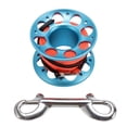 thumbnail image 2 of Aluminum Fishing Line Reel, Diving Spool, Diving Reel, Aluminum Marker Line Deployment with Stainless Steel Double Hook for Outdoor Boating Marine Operations, 2 of 7