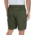 thumbnail image 7 of Iceglad Men’s Cotton Cargo Shorts Casual Summer Stretch Shorts Elastic Waist Drawstring Lightweight Outdoor Hiking Work Shorts with Pockets, 7 of 7