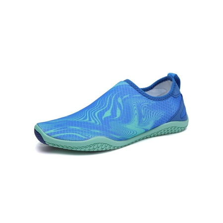 

Ritualay Womens Mens Water Shoes Quick Dry Aqua Socks Swim Beach Shoe Comfort Non-Slip Barefoot Outdoor Summer Yoga Blue 8.5