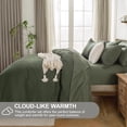 thumbnail image 6 of Davulos 7 Pieces Dark Green Bed in a Bag Queen Comforter Set, Soft Shabby Chic Bedding Set Geometric Boho Bohemian Bed Set with Comforter, Sheets, Pillowcases & Sham, 6 of 9