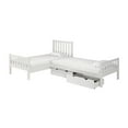 thumbnail image 4 of Alaterre Aurora Corner L-Shaped Twin Wood Bed Set with Storage Drawers, White, 4 of 4