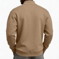 thumbnail image 5 of Mens Quarter Zip Pullover Long Sleeve Fall Sweatshirt with Kangaroo Pocket Sporty Hiking Outdoor Tops, 5 of 9