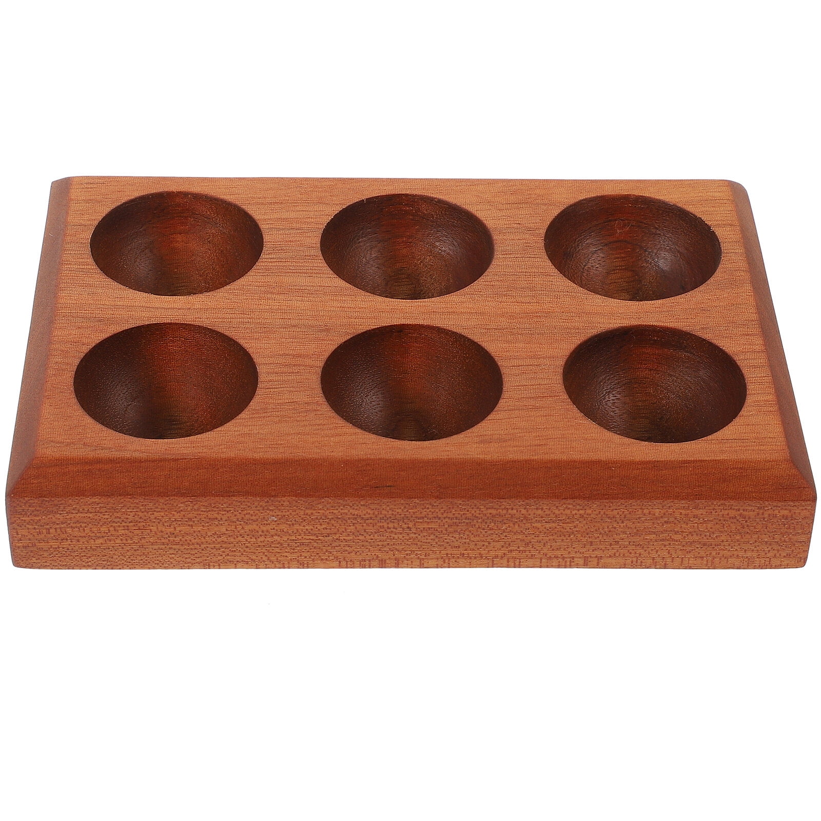 Wooden Egg Holder Wood Egg Tray 6 Holes Egg Holder Countertop Egg Tray