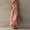 Pink, variant on Women's Crinkle Textured One Shoulder Maxi Dress – Loose Draped Flowy with Side Pockets Boho Beach Vacation Dress Apricot,L