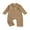 Brown, variant on Miaouyo Infant Baby Boy Girl Football Fall Romper 0 3 6 12 18 Months Striped Rugby Embroidered Collared Long Sleeve Jumpsuit