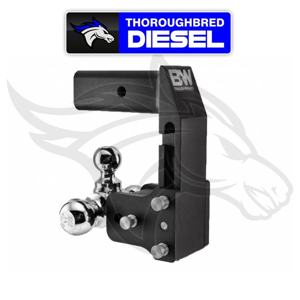 B&W Hitch Tow & Stow Multi Pro Tailgate 2.5" Shank 7" Drop 7.5" Rise Tri Ball