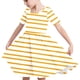 thumbnail image 1 of Odeerbi Niñas de Verano Vestido de Línea A Rayas Vestido de Columpio Vestido Elástico de Manga Corta Para Niños, 1 of 7