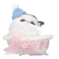 thumbnail image 4 of Lovely Simulation Cat Comfortable Feel Rabbit Fur Cat Stuffed Animal with Sound for Kids Toy Car Decoration, 4 of 6