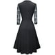 thumbnail image 4 of Vestido de cóctel de fiesta retro elegante con encaje calado y vuelo para mujer, 4 of 7