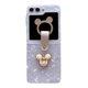 thumbnail image 1 of Textura De La Cáscara Minnie Anillo De Dedo Titular A Prueba De Golpes Flip Caso Duro Samsung Galaxy Z 5 4 3 5G Flip5 Flip3 Flip4 Carcasa De Teléfono, 1 of 4