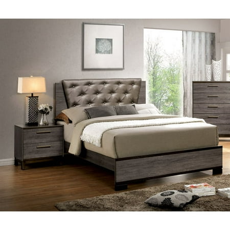 - Furniture of America Althea 2-Piece Gray Bedroom Set, Multiple Sizes