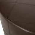 thumbnail image 5 of Noble House Derring Faux Leather Large Ottoman, Dark Brown, 5 of 7