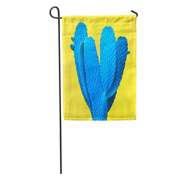SIDONKU Colorful Pastel Cactus Gallery Minimal Blue Neon Mood Surrealism Colors Creative Yellow Green Stillife Garden Flag Decorative Flag House Banner 28x40 inch