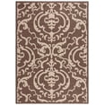 thumbnail image 2 of Safavieh Courtyard Dara Damask Indoor/Outdoor Area Rug, Chocolate/Natural, 9' x 12', 2 of 10