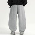 thumbnail image 6 of ZHANGDER Boys Sweatpants Teen Boys Baggy Barrel Pants Wide Leg Open Bottom Pants with Pockets Casual Streetwear, 6 of 7