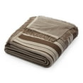 thumbnail image 2 of Mainstays Rustic Designs Taupe Splash Fiona Stripe Cotton Blend Jacquard Knit Tapestry Throw, 50" x 60", 2 of 7