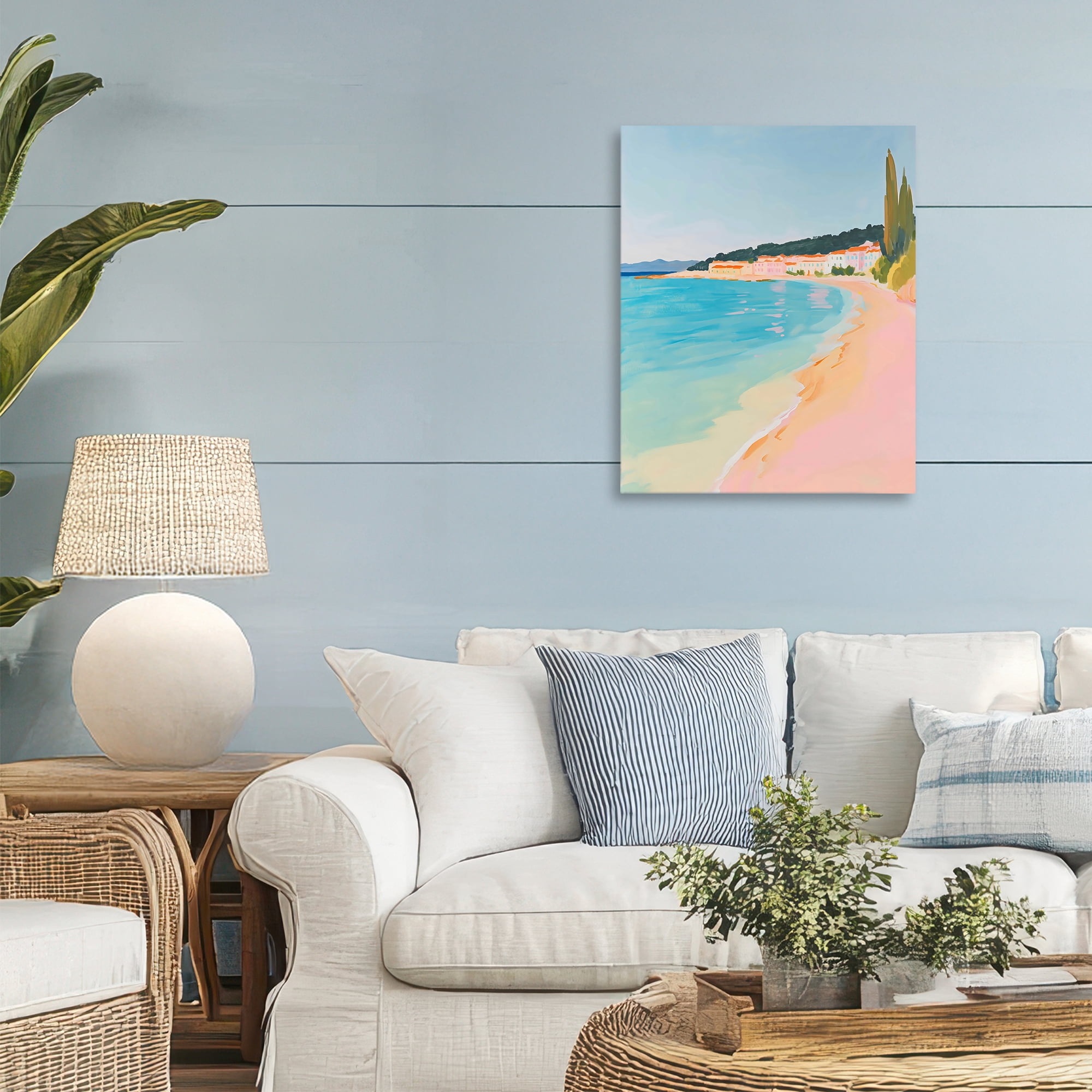 Stupell Industries Abstract Village By The Sea Canvas Wall Art, design by The Prints Vibe
