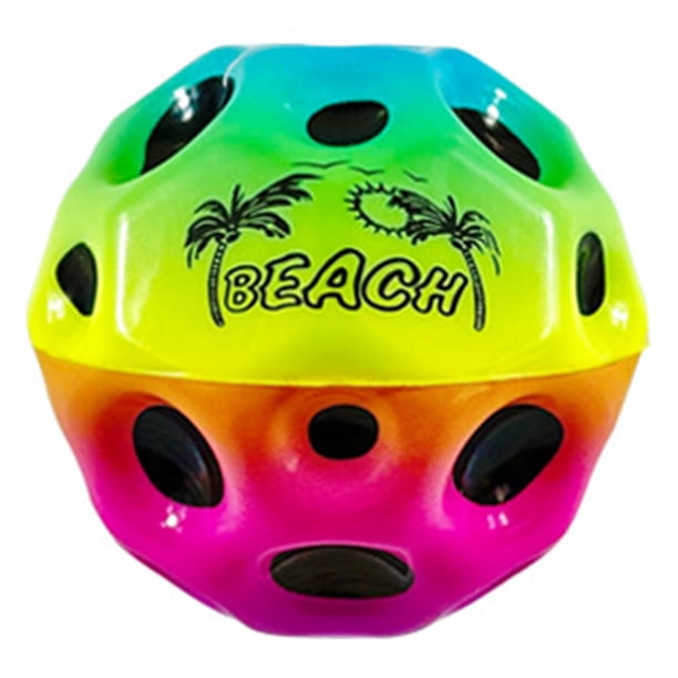Bola con agujeros de alto rebote, juguete divertido para niños, bola con agujeros para niños (playa)