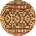 thumbnail image 1 of Ahgly Company Indoor Round Southwestern Brown Country Area Rugs, 8' Round, 1 of 4