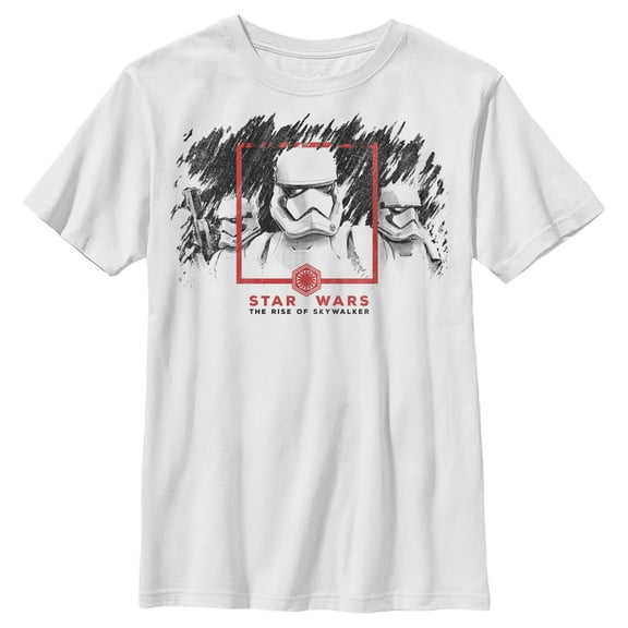 Boy's Star Wars: The Rise of Skywalker Trooper Frame Graphic Tee White Small
