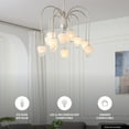 thumbnail image 3 of VIDALITE  Nimbus 12-Light Polished Nickle Chandelier With Snow White Glass Shades, Modern & Contemporary Style - 29" x 36", 3 of 5