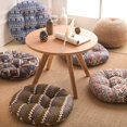 thumbnail image 3 of Cojín para silla redondo, cojín para asiento con estampado de flores, estampado animal, cojín para asiento, jardín, balcón, 40 cm, algodón y lino, rosa ER, 3 of 5