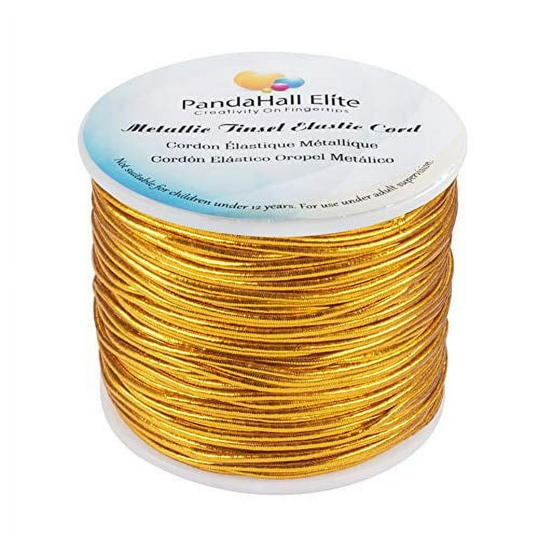 1roll Gold Silver Color Cord No-Elastic Cords Ribbon 0.2-1mm Thin Tinsel  Rope for Jewelry Bracelets Gifts Crafts Wrapping Making