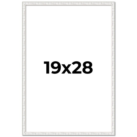 19x28 Frame White Real Wood Picture Frame Width 0.75 inches | Interior Frame Depth 0.5 inches |