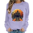 thumbnail image 2 of Halloween Spooky Season Oversized Sweatshirt Women Ghost Sweatshirt | Fall Sweater, Cute Top, Lightweight Long Sleeve Pullover, Loose Fit Crewneck Design, 2 of 6