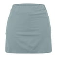 thumbnail image 6 of ZQGJB Tennis Skirts for Women Plus Size Athletic Golf Skorts Tummy Control Activewear Outfits Solid Mini Summer Y2K Workout Running Bottoming Shorts with Pockets Light Blue#01 XXXL, 6 of 6