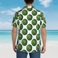 thumbnail image 4 of Fuzoiu Happy Watermelon Print Hawaiian Shirt for Men, Summer Beach Casual Short Sleeve Button Down Shirts, Men’s Beach Summer Shirts with Pocket,Small, 4 of 7