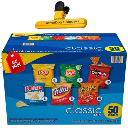 Frito-Lay Classic Mix Variety Pack Chips, 50 pk.