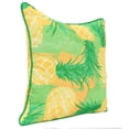 thumbnail image 4 of Jordan Manufacturing 18" x 18" Yellow and Green Pineapple Fruit Square Decorative Throw Pillow with Welt and Embroidery Accent, 4 of 5