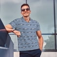 thumbnail image 3 of Kdxio Cute Whale Print Men's Short Sleeve Polo Shirt,Midweight Men's Shirt, 3 of 6