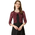 thumbnail image 1 of INSPIRE CHIC Cardigan Court en Dentelle Florale pour Femmes, 1 of 4
