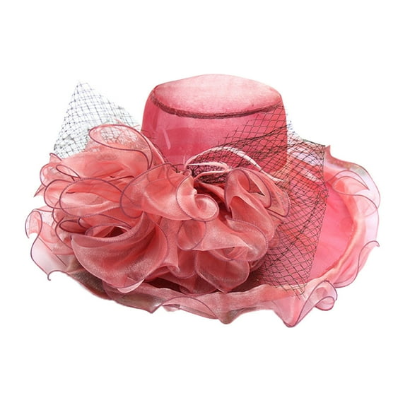Wozhidaose sun hatWomen's Derby Fascinator Cap Kentucky Tea Party Wedding Hat trucker hat